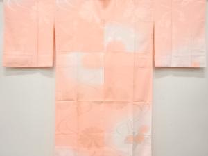 組紐に菊・桐模様織り出し　単衣長襦袢